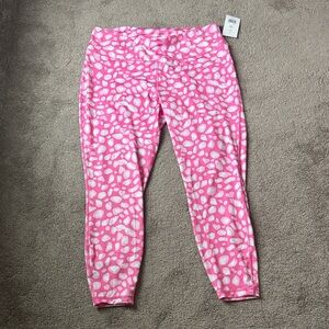 Crown & Ivy Pink Animal Print Leggings NWT Plus SIZE 2X
